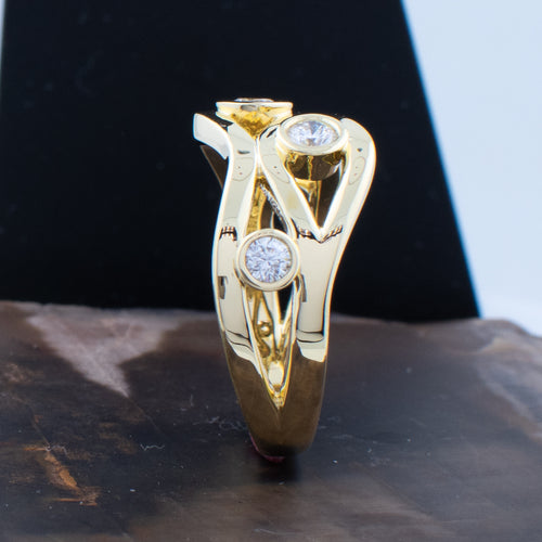 Classic Two Tone Crystal Ring