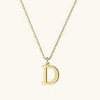 Vintage Letter Initial Gold Necklace