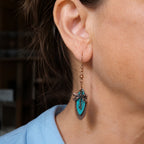 Distressed Bohemian Dragonfly Dangle Earrings