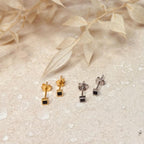 Minimal Noir Studs Earrings