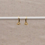 Gold Abstract Wave Hoops