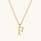Vintage Letter Initial Gold Necklace