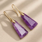 Faceted Geometric Drop Earrings