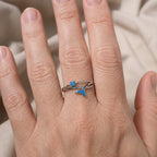 Fish Tail Zirconia Silver Ring