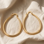 Regal Gold Hoop Earrings