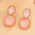 Geometric Gold Stud Earrings