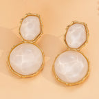 Geometric Gold Stud Earrings