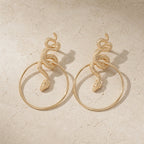 Majestic Geometric Snake Earrings