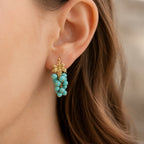 Graceful Turquoise Grape Earrings