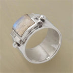 Eleanor Square Moonstone Ring