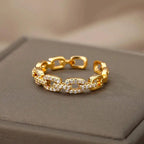 Verona Link Chain Adjustable Ring