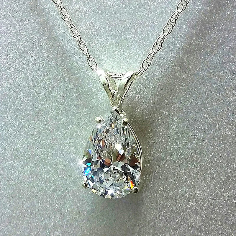 Classic Water Drop Cubic Zirconia Necklace