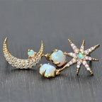 Celestial Opal Gold Earrings