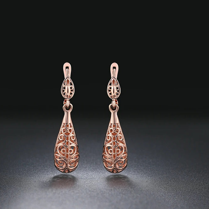 Ornate Filigree Teardrop Earrings