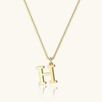 Vintage Letter Initial Gold Necklace
