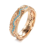 Vintage Rose Gold Turquoise Ring