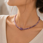 Handmade Beads Choker Amethyst Necklace