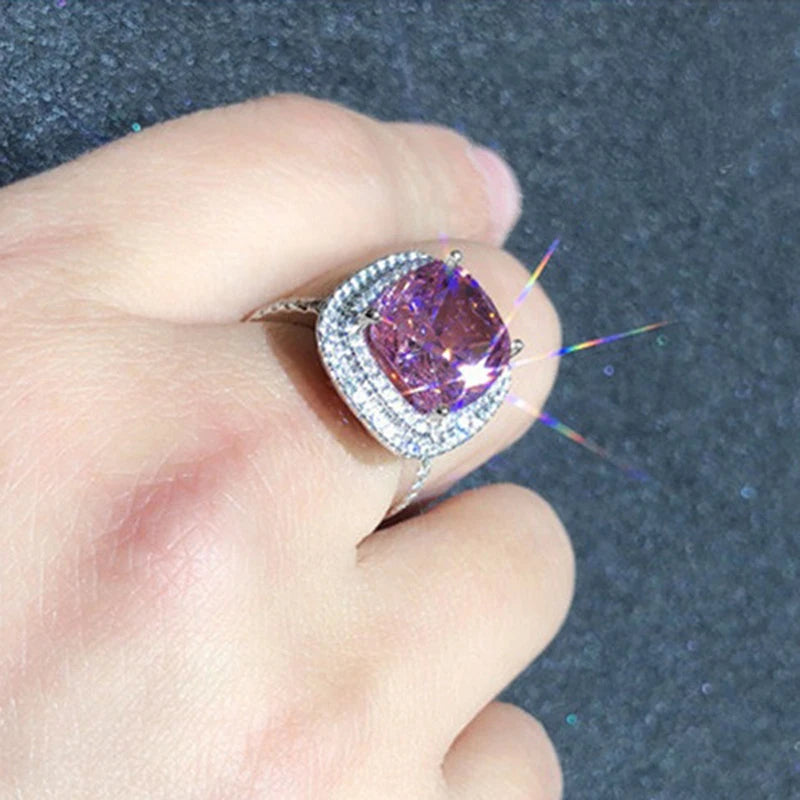 Polished Timeless Pink Crystal Ring