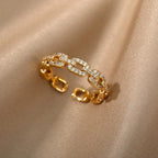 Verona Link Chain Adjustable Ring