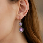 Heart Halo Drop Earrings