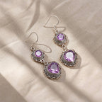 Heart Halo Drop Earrings