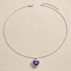 Heart Shape Halo Pendant Necklace