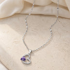 Heart Shape Zirconia Pendant Necklace