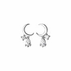 Crescent Moon Droplet Studs