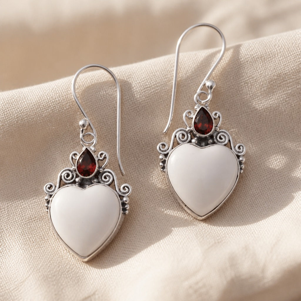 Heritage Heart Charm Earrings