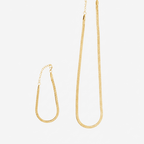 Gold Herringbone Chain Set
