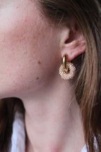 Crystal Circle Drop Earrings