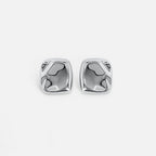 Molten Silver Statement Earring