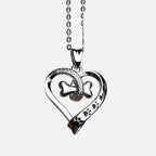 Dog Paw Heart Stainless Steel Necklace