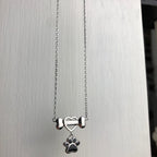 Dainty Dog Paw Stainless Steel Necklace