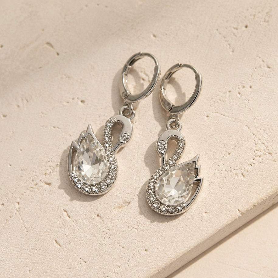 Iconic Glass Swan Earring