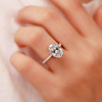 Classic Silver Oval Solitaire Ring