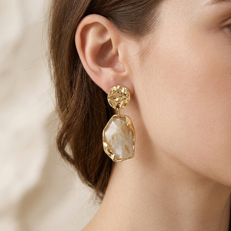 Ethereal Resin Drop Earrings
