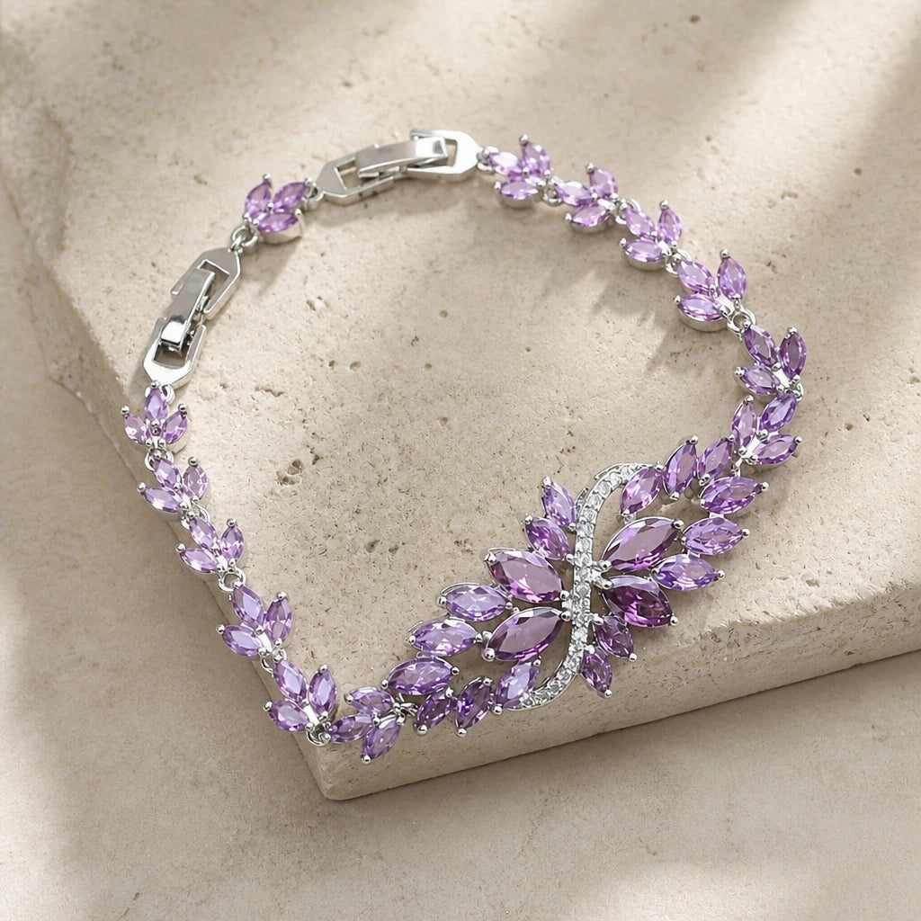 Infinity Leaf Silver Bracelet