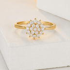 Elegant Floral Zirconia Ring