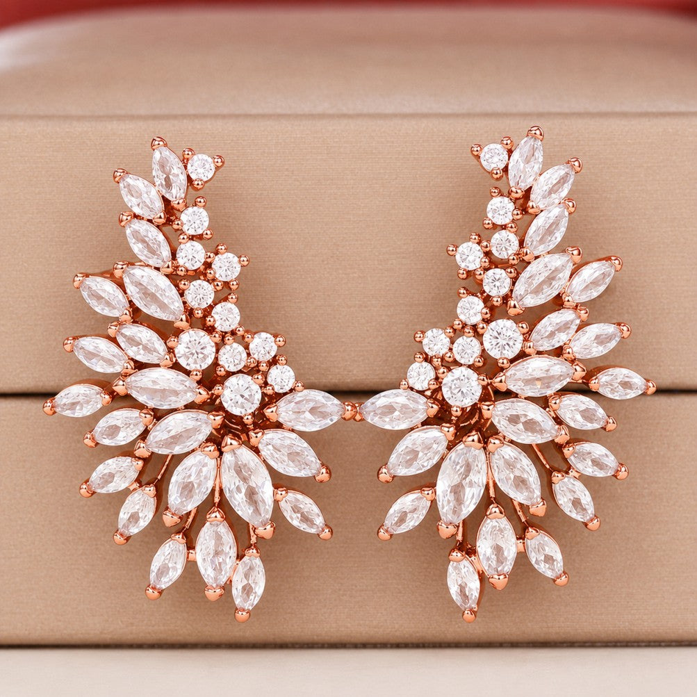 Elegant Zirconia Stud Earrings