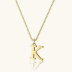 Vintage Letter Initial Gold Necklace