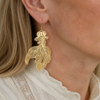 Koi Charm Drop Gold Earrings