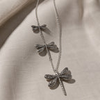 Layered Dragonfly Pendant Necklace
