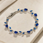 Leaf Link Crystal Bracelet