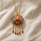 Lotus & Koi Tassel Necklace