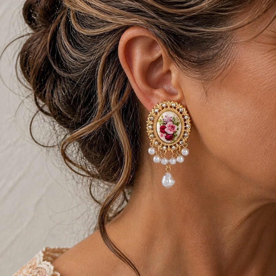 Lustrous Pearl Drop Earrings
