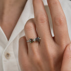 Luxe Butterfly Zirconia Silver Ring