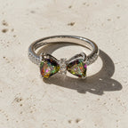 Luxe Butterfly Zirconia Silver Ring