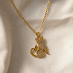 Luxe Crystal Cat Pendant Necklace