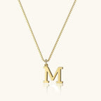 Vintage Letter Initial Gold Necklace